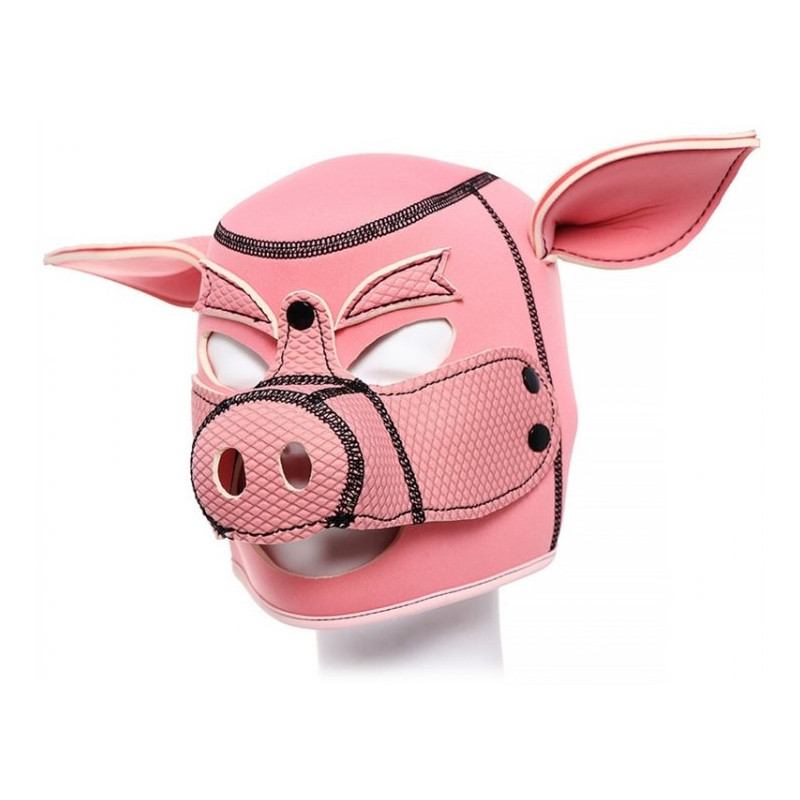 Generique Cagoule Tête de cochon Pig Hood Rose